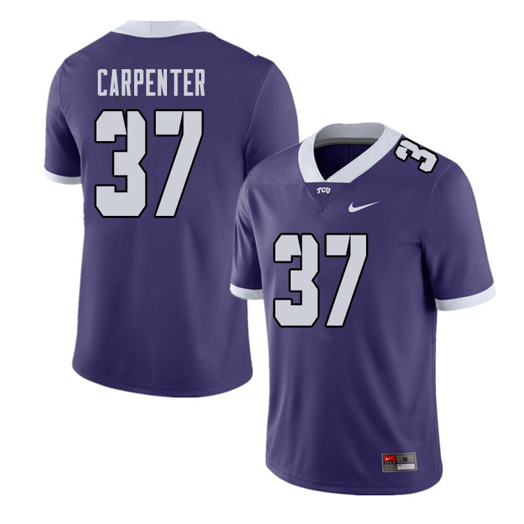 Men #37 Travis Carpenter TCU Horned Frogs College Football Jerseys Sale-Purple - Click Image to Close